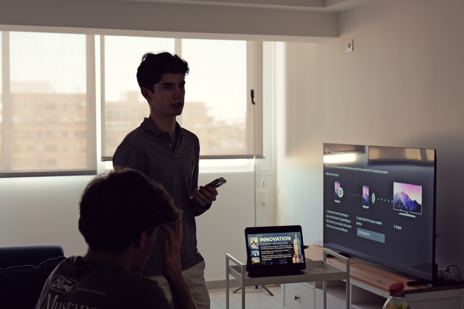 A WIKAIR presenter working with a class.